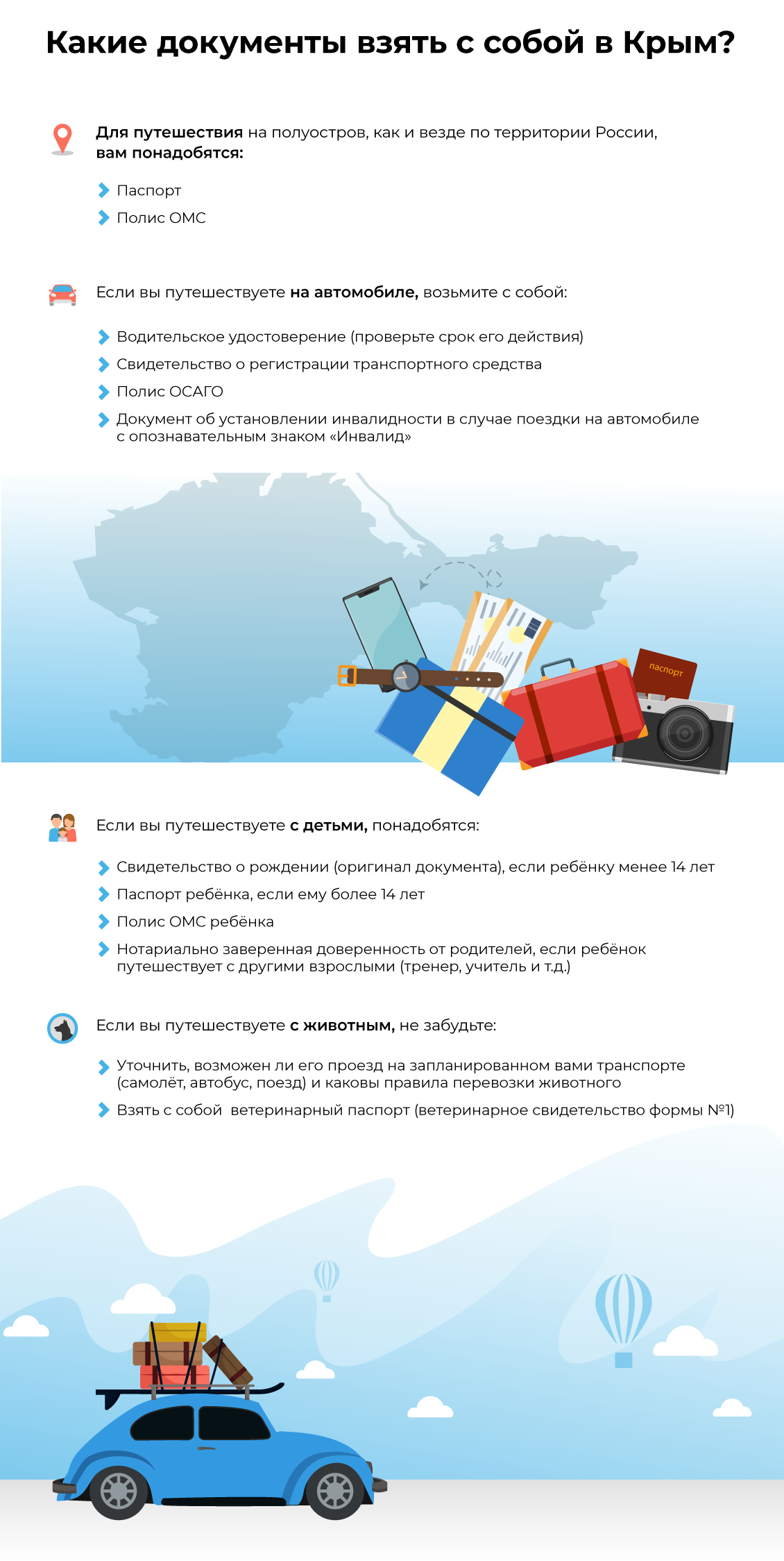 Какие документы взять с собой в Крым?