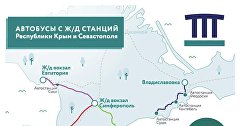 Схема маршрута автобусов для пассажиров поездов «Таврия»