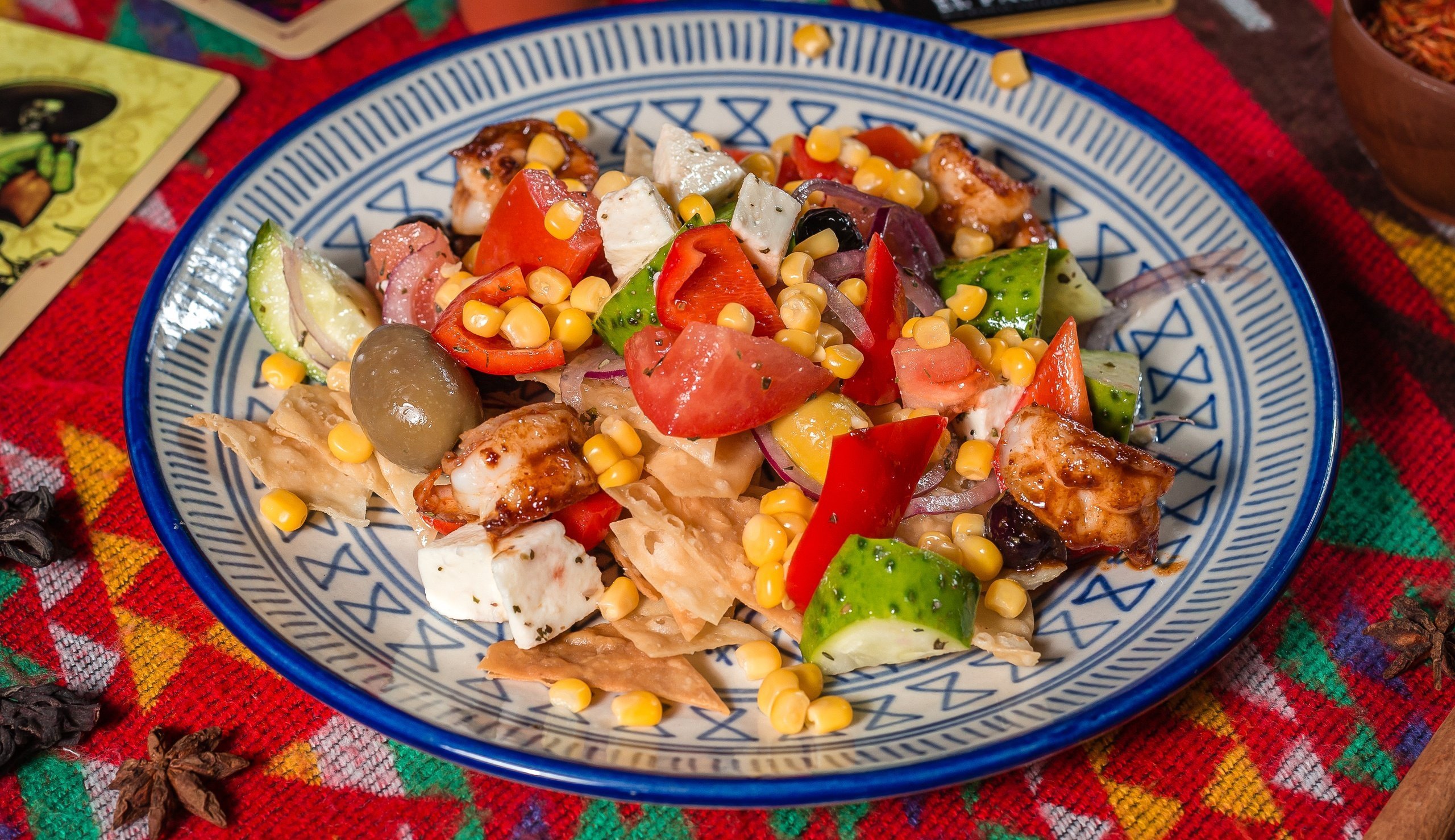 Мексиканский салат с креветкой