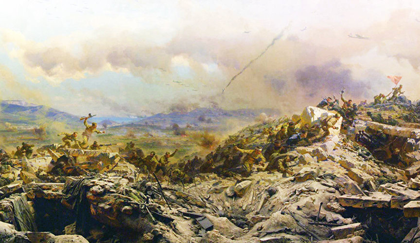 Фрагмент диорамы «Штурм Сапун-горы 7 мая 1944 года»