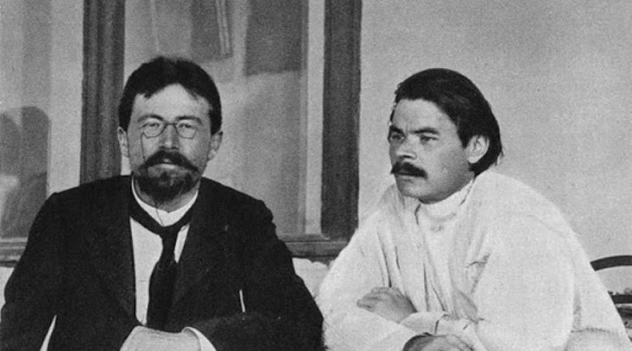 Максим Горький и Антон Чехов в Ялте, 1900 год
