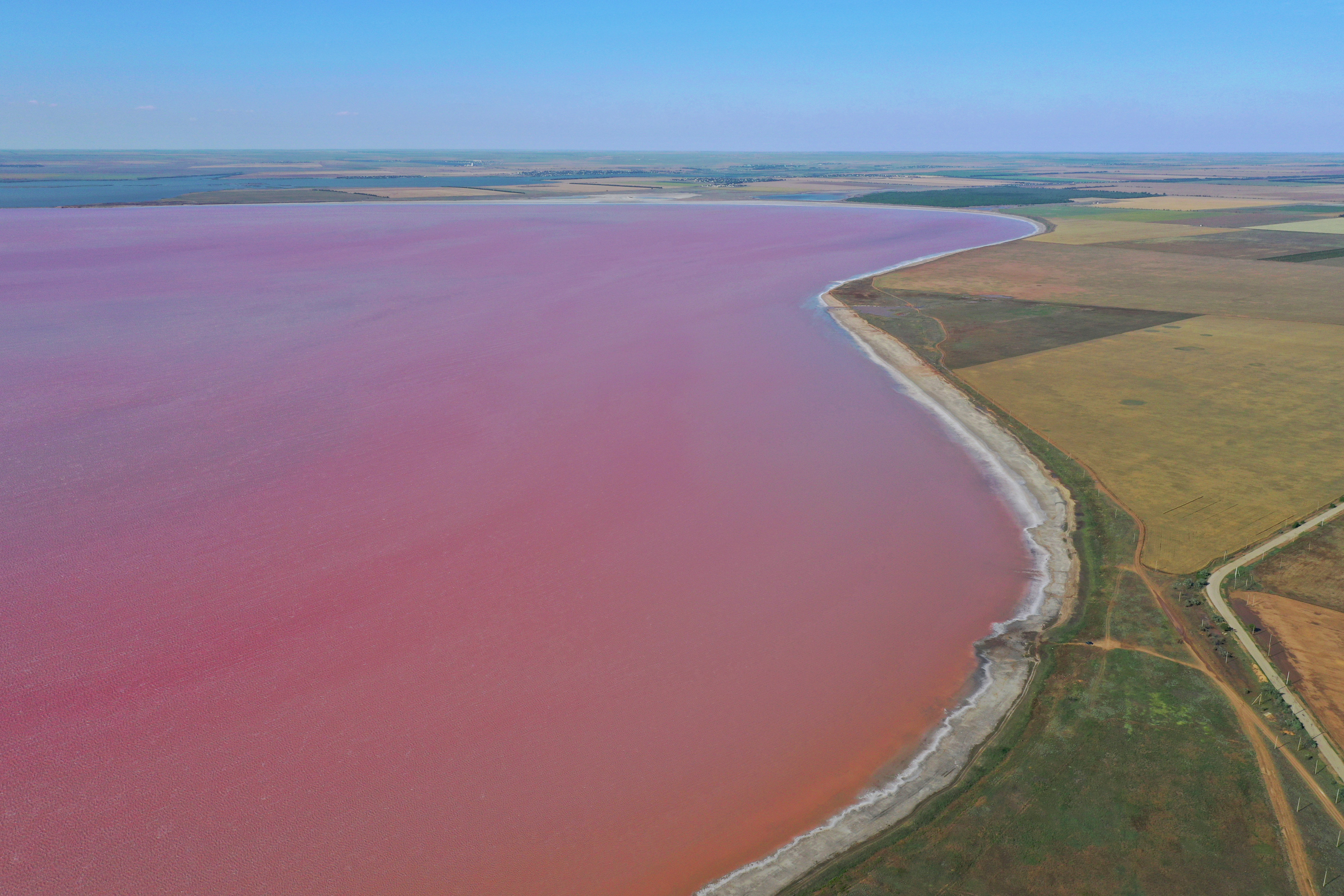 сакское розовое озеро в крыму