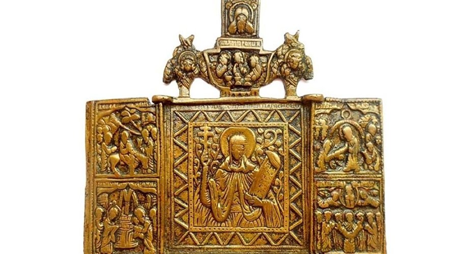 Экспонат на выставке «Кресты, иконы, складни»