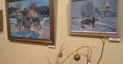 Выставка с зимними картинами