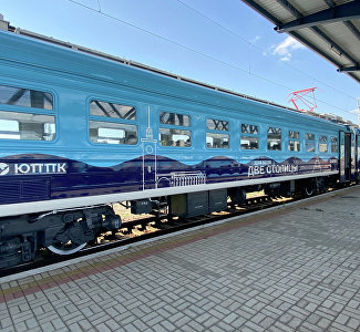 «Две столицы»: в Крыму запустили тематический электропоезд