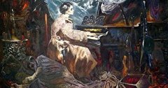 Картина Виктора Толочко «Годы войны (Пианистка)»