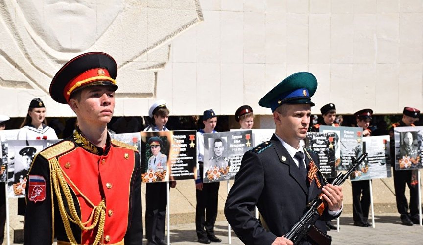 Мероприятия в честь Дня Победы на мемориале «Холм Славы» в Ялте