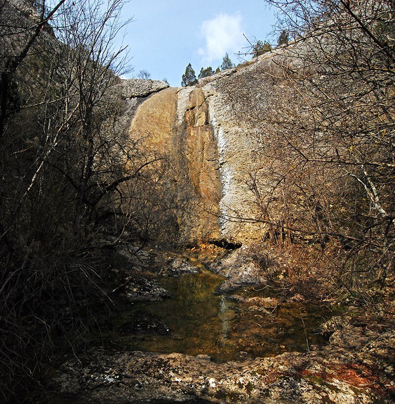 Водопад Скользящий или Верхний Кубалар