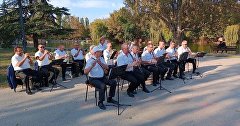 Выступление оркестра в парке им. Ю.А. Гагарина в Симферополе