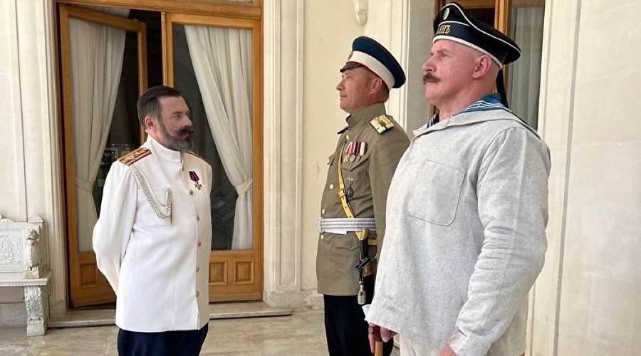 Съёмки фильма «Матрос Бабушкин» в Ливадийском дворце