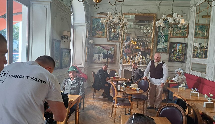 Съёмки фильма «Матрос Бабушкин» в 23 Café