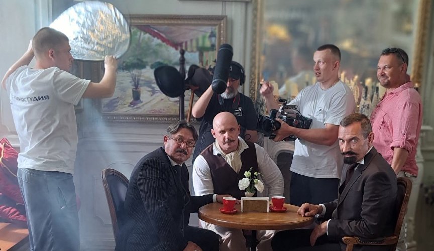 Съёмки фильма «Матрос Бабушкин» в 23 Café