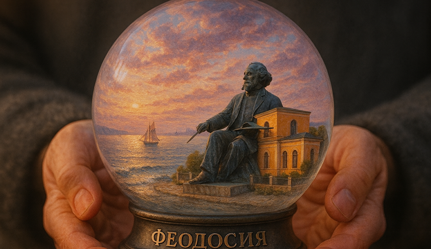 Стеклянный шар с Феодосией