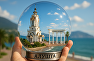Стеклянный шар с Алуштой