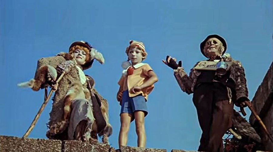 Елена Санаева, Дмитрий Иосифов и Ролан Быков в фильме «Приключения Буратино»