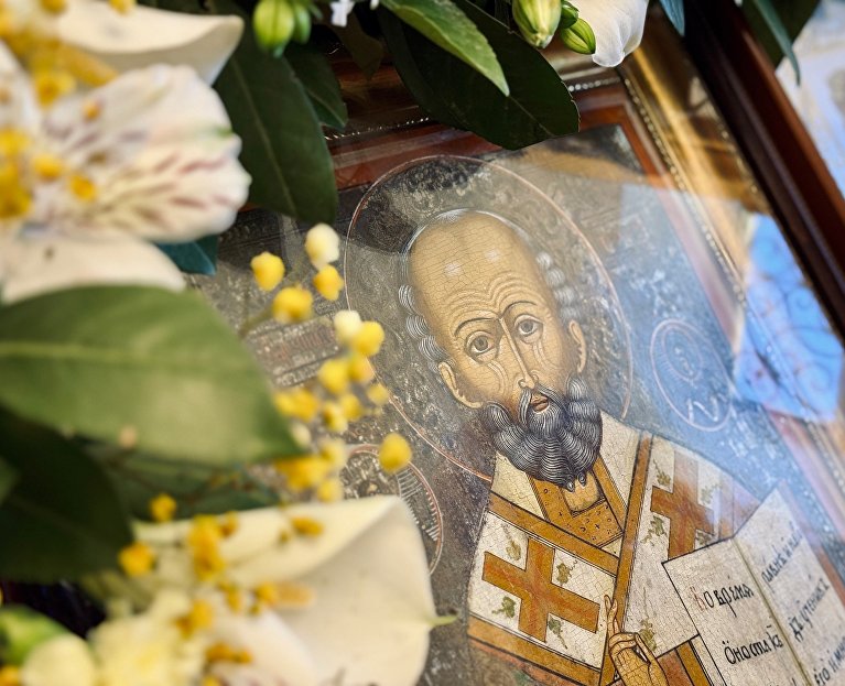 Икона св. Николая в Свято-Никольском храме села Пионерское