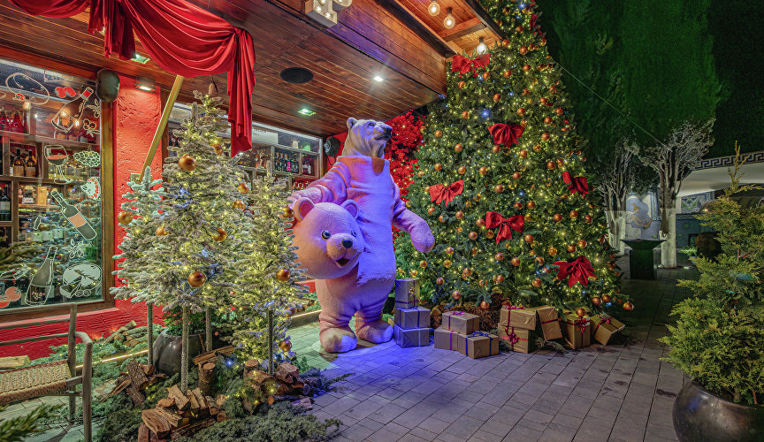 Новогодние фотозоны на Южнобережном шоссе