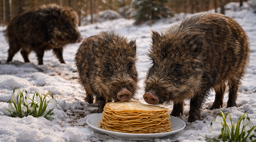 Блины и кабаны