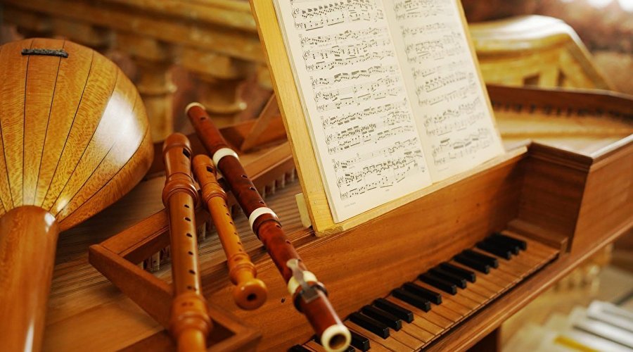 Клавесин, флейты и лютня