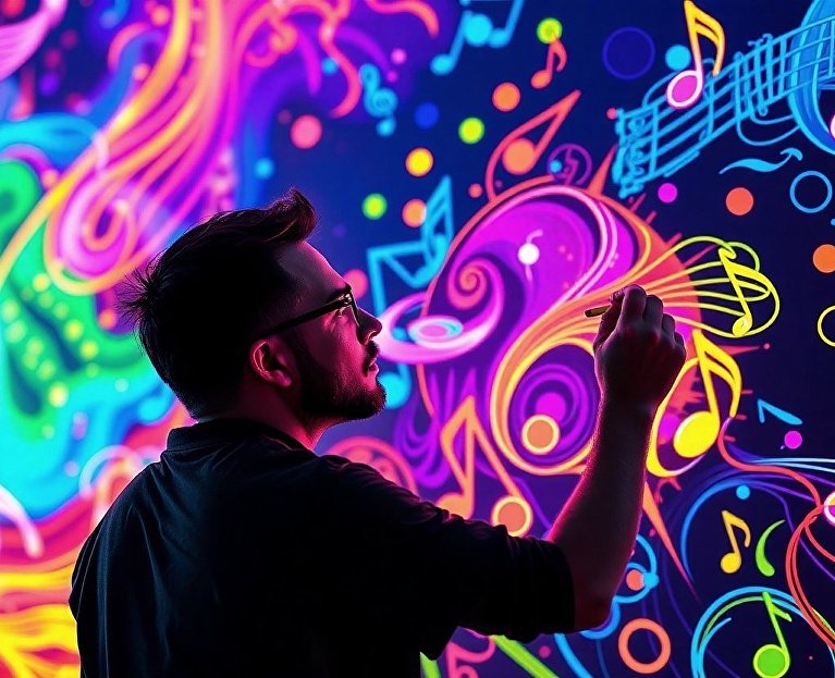 Создание неоновой картины