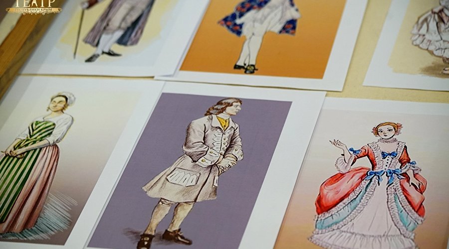 Эскизы костюмов к спектаклю «Любимчик императрицы»