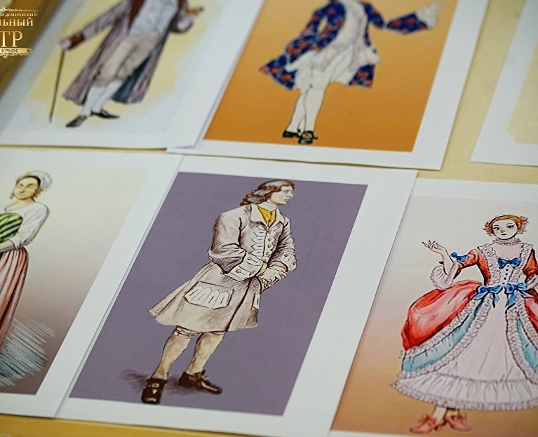 Эскизы костюмов к спектаклю «Любимчик императрицы»