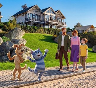 Провести каникулы с героями мультфильма «Простоквашино» можно в Крыму на Азовском море