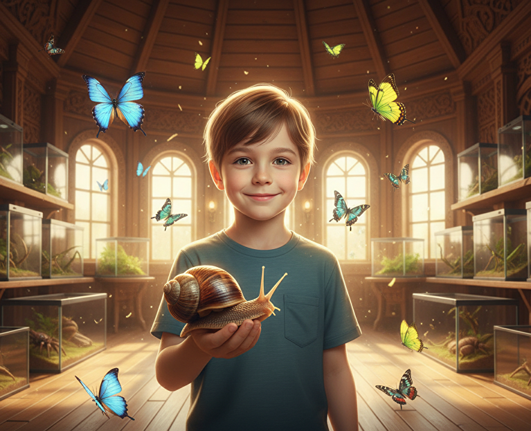 Мальчик с улиткой