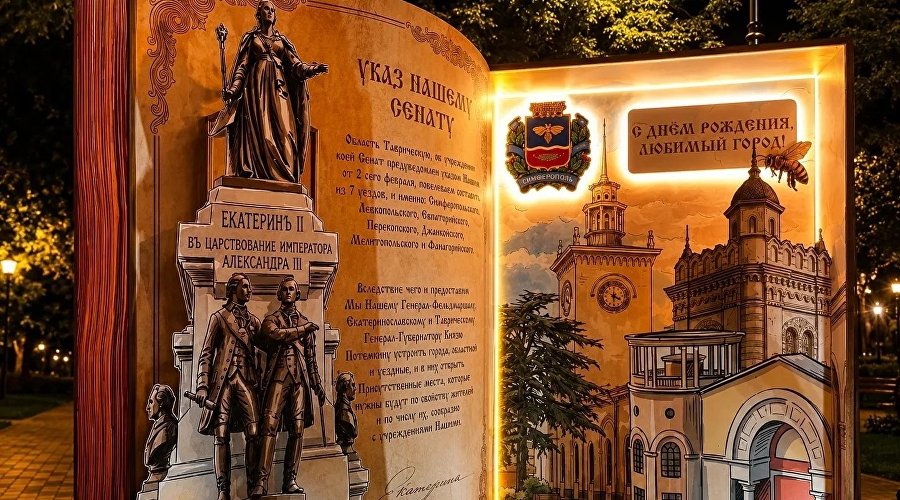 Инсталляция ко Дню города в Симферополе