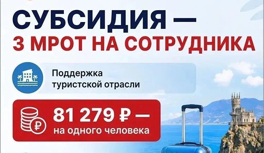Пояснение по федеральным выплатам субъектам туриндустрии Республики Крым