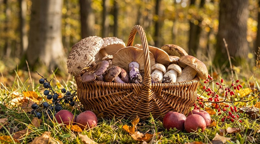 Корзина с грибами Корзина с грибами