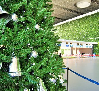 Самая высокая ёлка и новогодняя феерия в аэропорту Симферополь