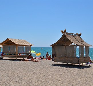 Пляж в селе Прибрежное