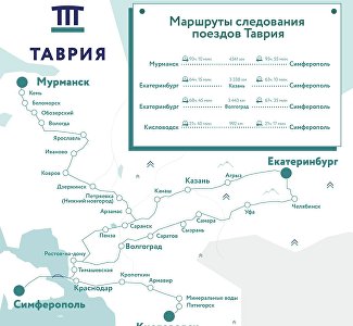 Карта в помощь: маршрут следования новых поездов в Симферополь