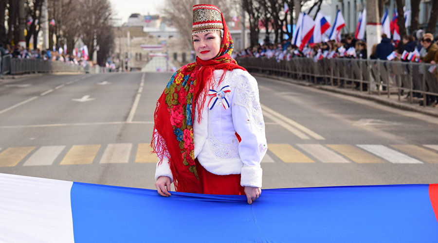 Празднование годовщины «Крымской весны» в Симферополе